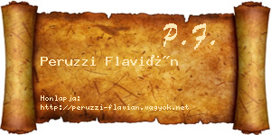 Peruzzi Flavián névjegykártya